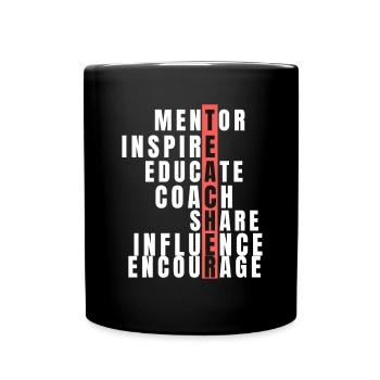 Teacher - Full Colour Mug - black - Front