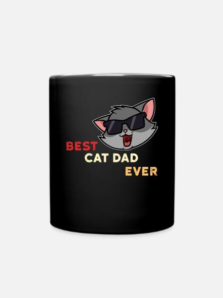 Best Cat Dad Ever - Full Colour Mug - black