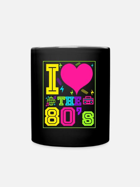 J'adore le cadeau années 80 rétro des années 80 - Mug uni - noir