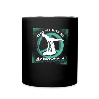 Bronntanas Dearadh Bileoga Acroyoga - Mug uni - noir - Devant