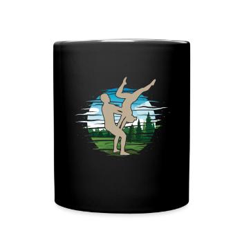 Bronntanas Dearaidh Silhouettes Acroyoga - Mug uni - noir - Devant