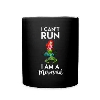 Je ne peux pas courir. JE SUIS UNE MERMAID! - Mug uni - noir - Devant