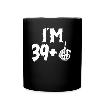 Je fête la fête du 40ème anniversaire La fête du 40ème anniversaire - Mug uni - noir - Devant