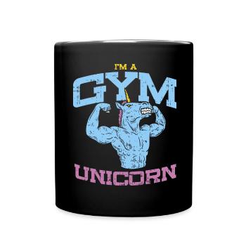 Gym Licorne - Mug uni - noir - Devant