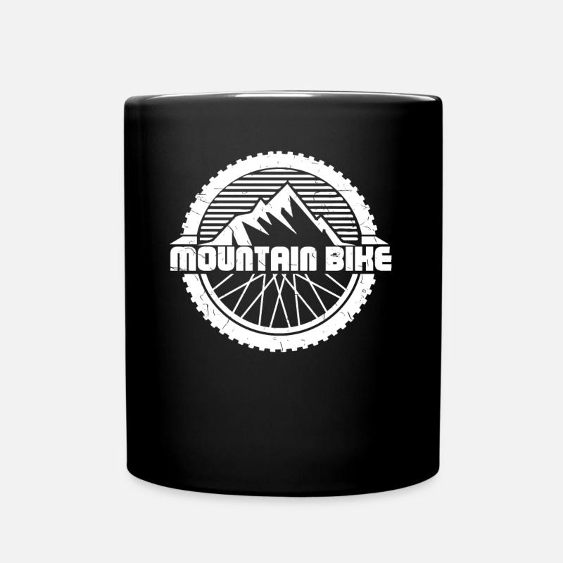 Fahrräder Geschenk MTB Rennrad Downhill BMX - Tasse einfarbig - Schwarz