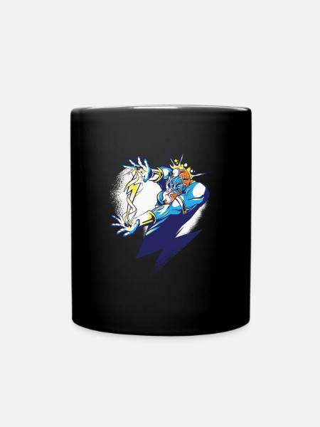 Zeus Blitz Motiv Gottheit - Tasse einfarbig - Schwarz