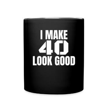 40th birthday - Full Colour Mug - black - Front