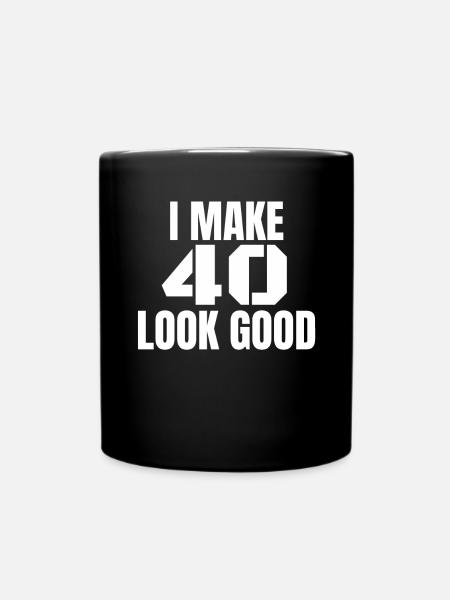 40th birthday - Full Colour Mug - black
