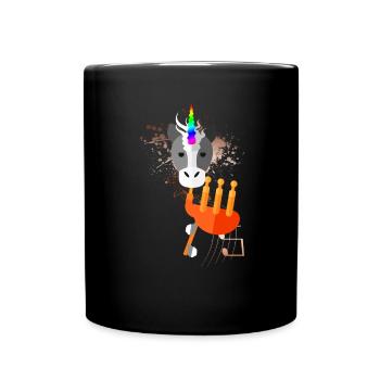 Bagpipes Unicorn - Tasse einfarbig - Schwarz - Vorne
