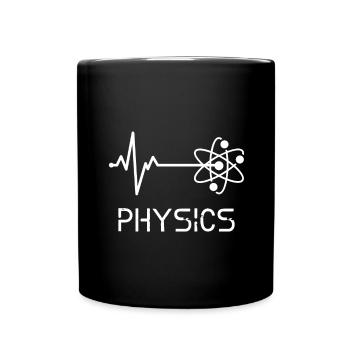 Physik herzschlag Physiker - Tasse einfarbig - Schwarz - Vorne