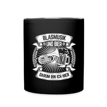 Brass music and beer That's why I'm here - Full Colour Mug - black - Front