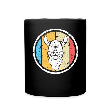 Lama - Tasse einfarbig - Schwarz - Vorne
