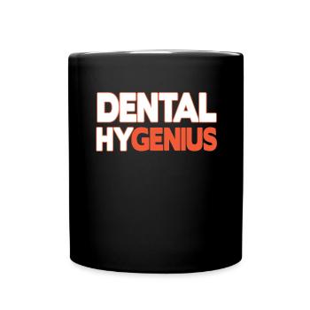 Dental Hygenius Dental Hygienist - Full Colour Mug - black - Front