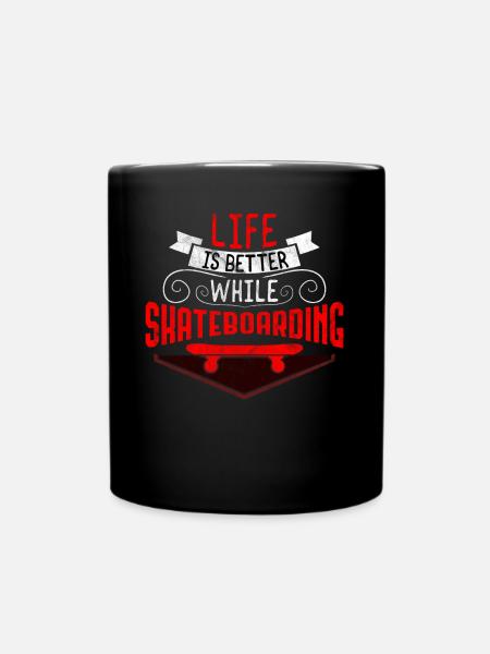Skateboard cool skateboarding - Full Colour Mug - black