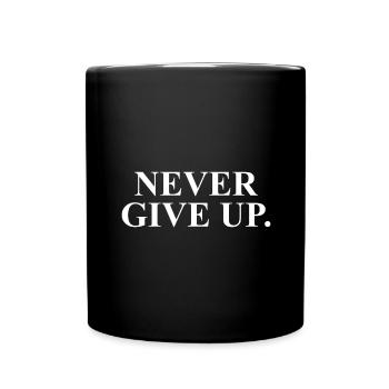 Ne jamais abandonner le t-shirt anti-cancer - Mug uni - noir - Devant