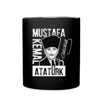 Mustafa Kemal Ataturk - Full Colour Mug - black - Front