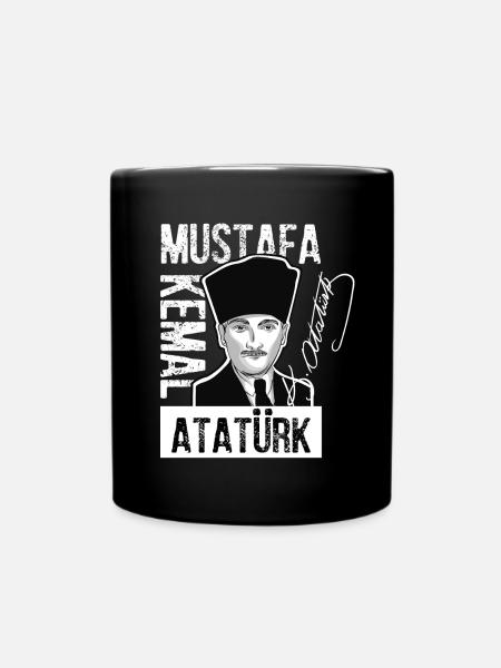 Mustafa Kemal Atatürk - Tasse einfarbig - Schwarz