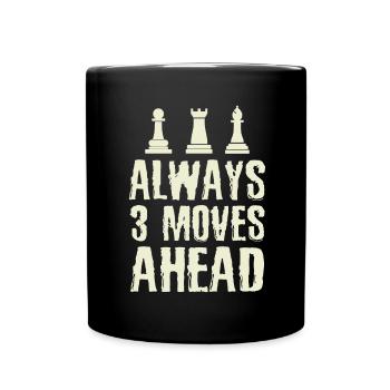 Le joueur d'échecs avance toujours 3 Amant d'échecs - Mug uni - noir - Devant