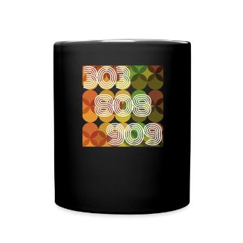 303 808 909 Analog Synth Retro T-Shirt Gift - Full Colour Mug - black - Front