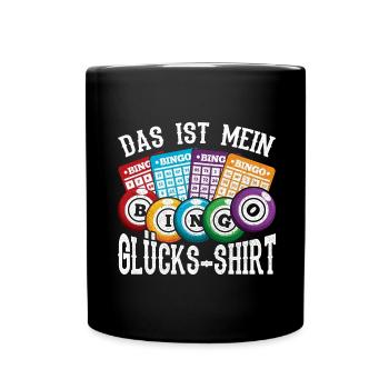 Das Ist Mein Bingo Glücks Shirt - Tasse einfarbig - Schwarz - Vorne