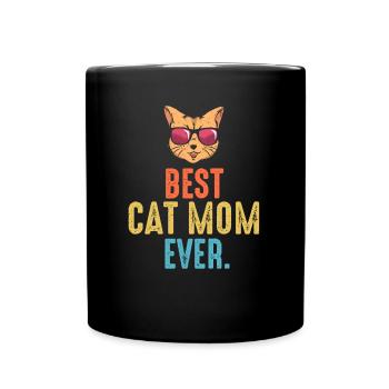 Best Cat Mom 2 - Tasse einfarbig - Schwarz - Vorne