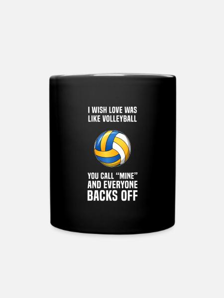 Volleyball - Tasse einfarbig - Schwarz