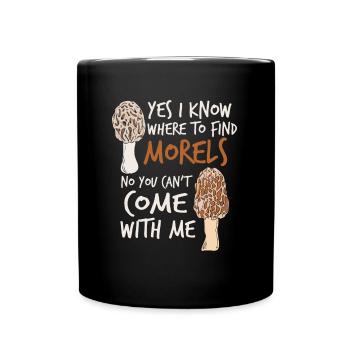 Morcheln Trüffel Pilz Sammler Geschenk - Tasse einfarbig - Schwarz - Vorne