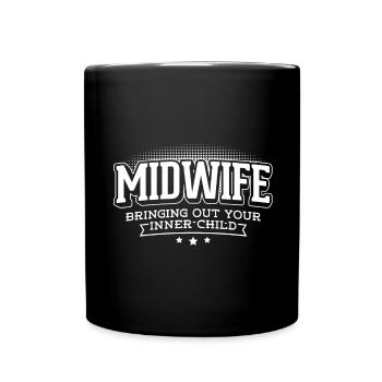 bringing out your inner child midwife - Tasse einfarbig - Schwarz - Vorne