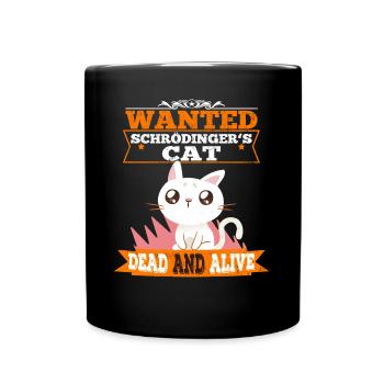 Schrödinger's Cat Cute Cats Quantum Physics - Full Colour Mug - black - Front