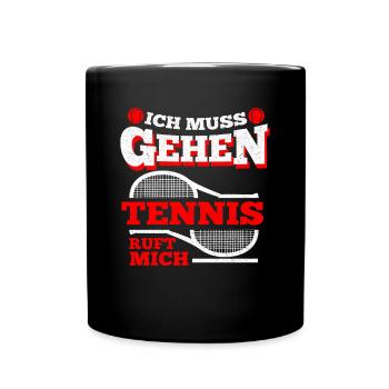 Tennis is calling funny shirt for tennis players - Full Colour Mug - black - Front