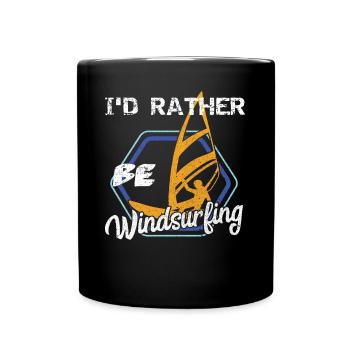 Windsurfing Windsurfing Windsurfer Windsurfing - Full Colour Mug - black - Front