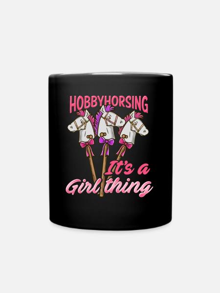 Hobbyhorsing T-Shirt Steckenpferd Reiter Pony - Tasse einfarbig - Schwarz