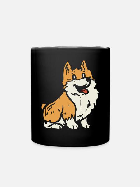 Chien corgi - Mug uni - noir