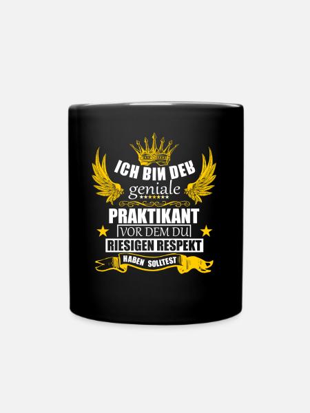 Praktikant - Tasse einfarbig - Schwarz
