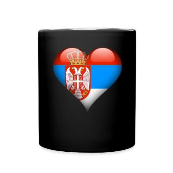 Drapeau de la Serbie - Mug uni - noir - Devant