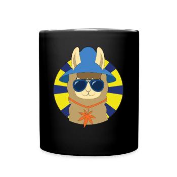 Lama gangster alpaka - Tasse einfarbig - Schwarz - Vorne