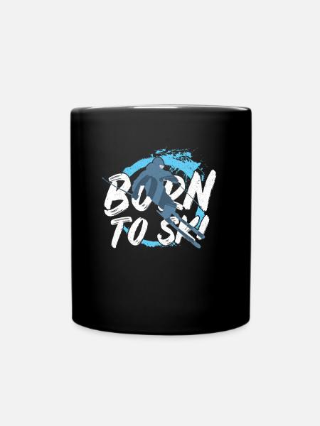 Born to Skier - Mug uni - noir