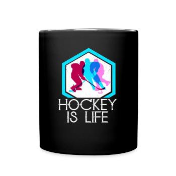 Hockey Eishockey Feldhockey - Tasse einfarbig - Schwarz - Vorne