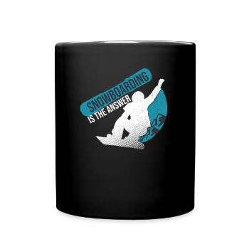 snowboard snowboard - Tasse einfarbig - Schwarz - Vorne