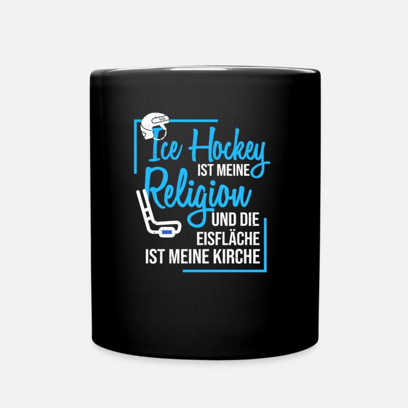Eishockey Ice Hockey - Tasse einfarbig - Schwarz
