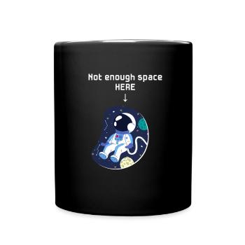 Astronaut Schwangerschaft Schwanger Baby Geschenk - Tasse einfarbig - Schwarz - Vorne