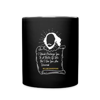 Shakespeare Sarcastic Quote Funny - Full Colour Mug - black - Front