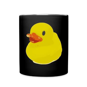 Ente, Badeente, Duck, Rubber Ducky - Full Colour Mug - black - Front