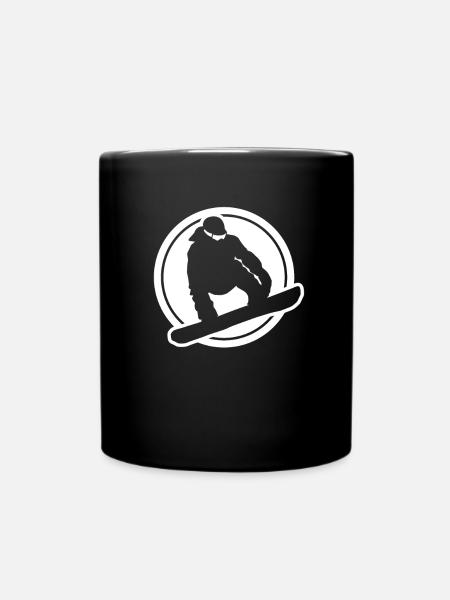 snowboarding snowboarder - Full Colour Mug - black