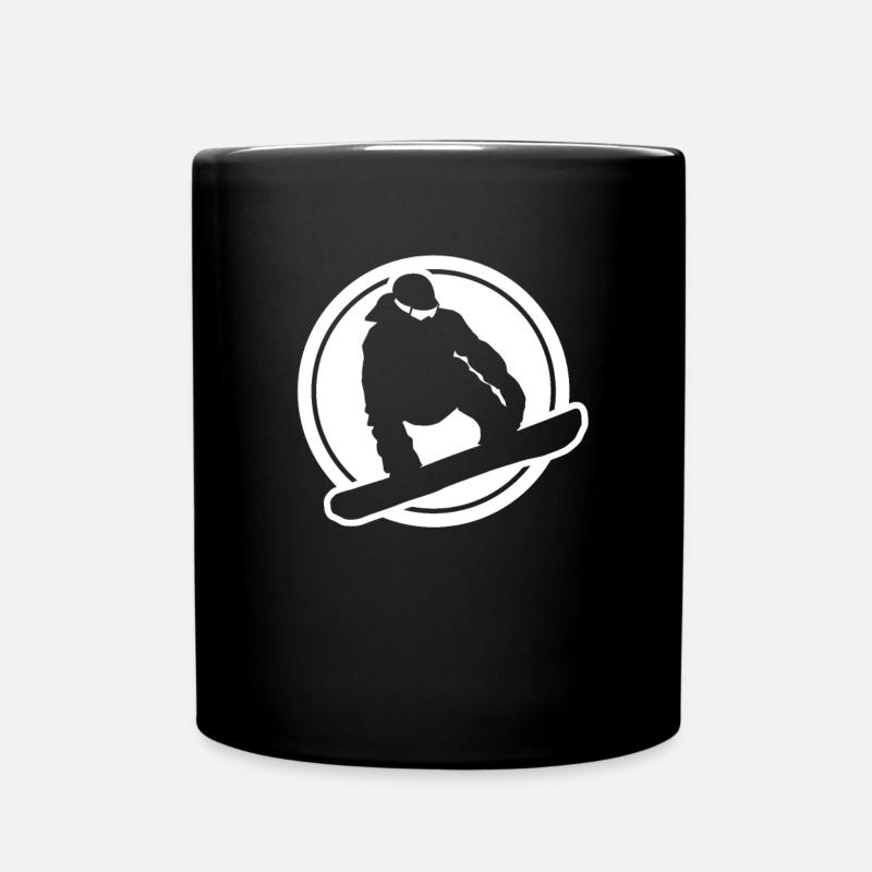 snowboarding snowboarder - Full Colour Mug - black