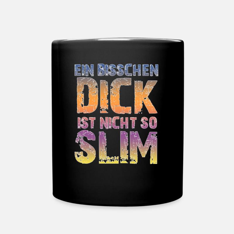 Abnehmen - Tasse einfarbig - Schwarz