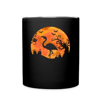 T-shirt flamant Halloween cadeau flamant rose - Mug uni - noir - Devant