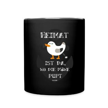 La maison est l'endroit où les bouffées de mouette - Mug uni - noir - Devant