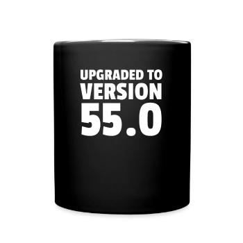 Upgraded To Version 55.0 - Tasse einfarbig - Schwarz - Vorne