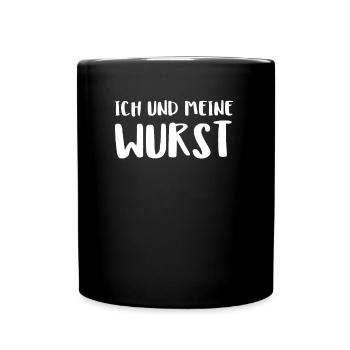 Ich Und Meine Wurst - Tasse einfarbig - Schwarz - Vorne
